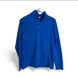 Lands' End Bright Blue Fleece Pullover